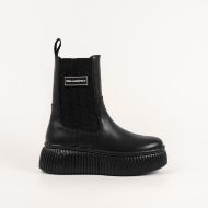 Picture of KARL LAGERFELD WOMEN'S KREEPER LO KABLE KNIT BOOT IN BLACK 1