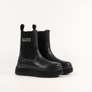 Picture of KARL LAGERFELD WOMEN'S KREEPER LO KABLE KNIT BOOT IN BLACK 2