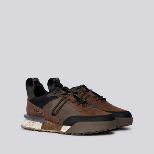 Show details for REPLAY MEN'S FIELD JUPITER CRAFT SNEAKERS IN BROWN BLACK 2 - FanPoint Picture of REPLAY MEN'S FIELD JUPITER CRAFT SNEAKERS IN BROWN BLACK 2