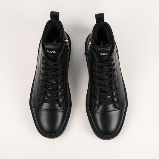 Show details for KARL LAGERFELD MEN'S FLINT II HI TOP LACE LINED IN BLACK 3 - FanPoint Picture of KARL LAGERFELD MEN'S FLINT II HI TOP LACE LINED IN BLACK 3