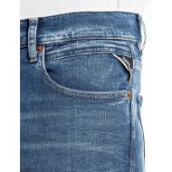 Picture of REPLAY MEN'S MICKYM SLIM-FIT JEANS 10.5 OZ DARK INDIGO SUPER STRETCH DENIM IN MEDIUM BLUE 5