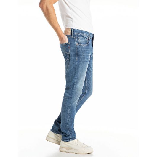 Показвай детайлите за REPLAY МЪЖКИ MICKYM SLIM-FIT ДЕНИМ 10.5 OZ DARK INDIGO SUPER STRETCH DENIM В СИНЬО 2 - FanPoint Снимка на REPLAY МЪЖКИ MICKYM SLIM-FIT ДЕНИМ 10.5 OZ DARK INDIGO SUPER STRETCH DENIM В СИНЬО 2