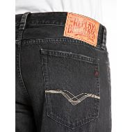 Picture of REPLAY MEN'S NEAAL SLIM-FIT JEANS 11.5 OZ RECYCLED BLACK COTTON DENIM IN DARK GREY 8