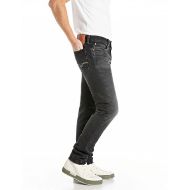 Picture of REPLAY MEN'S NEAAL SLIM-FIT JEANS 11.5 OZ RECYCLED BLACK COTTON DENIM IN DARK GREY 2