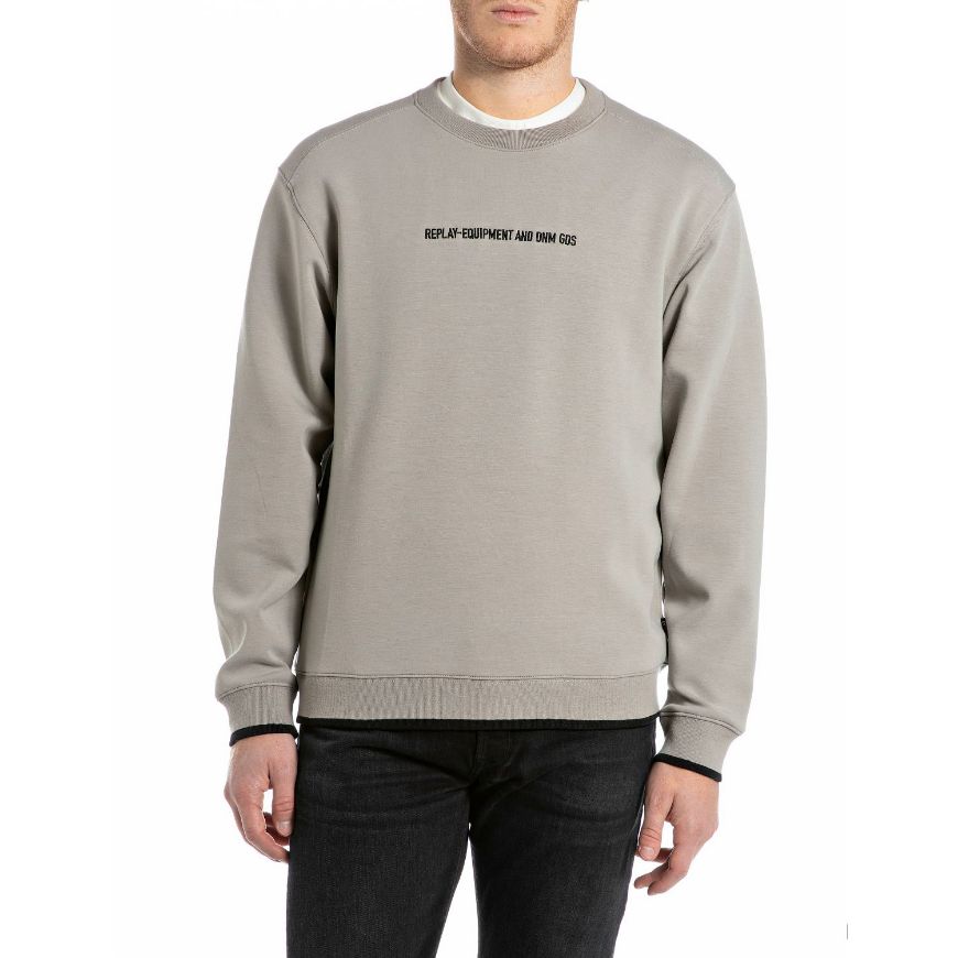 Picture of REPLAY MEN'S TECHNICAL FLEECE SWEATSHIRT IN SILVER
