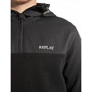 Picture of REPLAY MEN'S TECHNICAL FLEECE HOODY IN BLACK 4