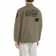Picture of REPLAY MEN'S SHACKET WITH PATCHES IN MUD 2