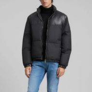 Picture of REPLAY MEN'S REGULAR-FIT PADDED JACKET IN BLACK 1