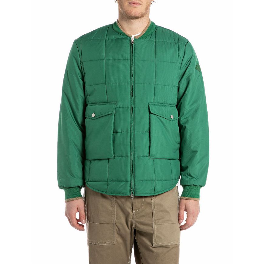 Снимка на REPLAY МЪЖКО ЯКЕ RECYCLED POLY RIPSTOP JACKET В ЗЕЛЕНО