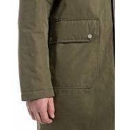 Picture of REPLAY MEN'S LONG TWILL JACKET IN MUD GREEN 7