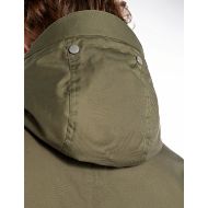 Picture of REPLAY MEN'S LONG TWILL JACKET IN MUD GREEN 4