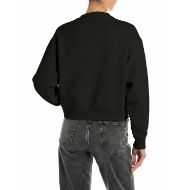 Picture of REPLAY WOMEN'S BOXY-FIT SWEATSHIRT WITH ROSES IN BLACK 2