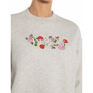 Picture of REPLAY WOMEN'S BOXY-FIT SWEATSHIRT WITH ROSES IN LIGHT GREY MELANGE 3
