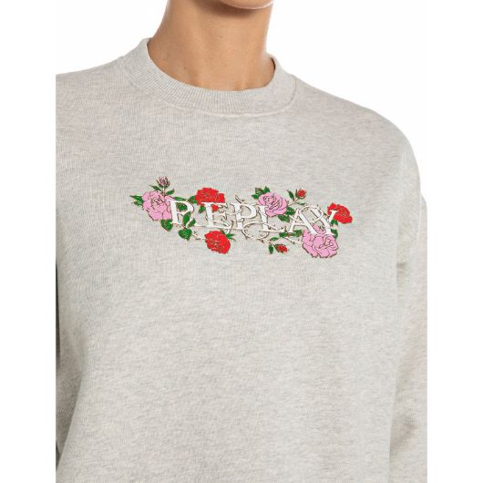 Показвай детайлите за REPLAY ДАМСКИ СУИТШЪРТ BOXY-FIT SWEATSHIRT WITH ROSES В СИВ МЕЛАНЖ 3 - FanPoint Снимка на REPLAY ДАМСКИ СУИТШЪРТ BOXY-FIT SWEATSHIRT WITH ROSES В СИВ МЕЛАНЖ 3