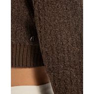 Picture of REPLAY WOMEN'S WOOL BLEND CARDIGAN WITH SHERPA EFFECT IN WOOD 4