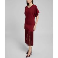 Picture of REPLAY WOMEN'S FRINGED MIDI DRESS IN RED 4