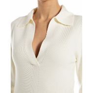 Picture of REPLAY WOMEN'S V-NECK SWEATER IN WHITE 4
