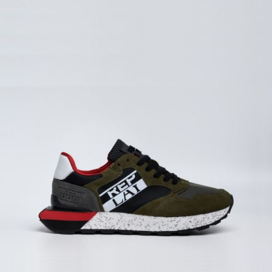 Show details for REPLAY MEN'S DEAN CLUB SNEAKERS IN GREEN BLACK 1 - FanPoint Picture of REPLAY MEN'S DEAN CLUB SNEAKERS IN GREEN BLACK 1