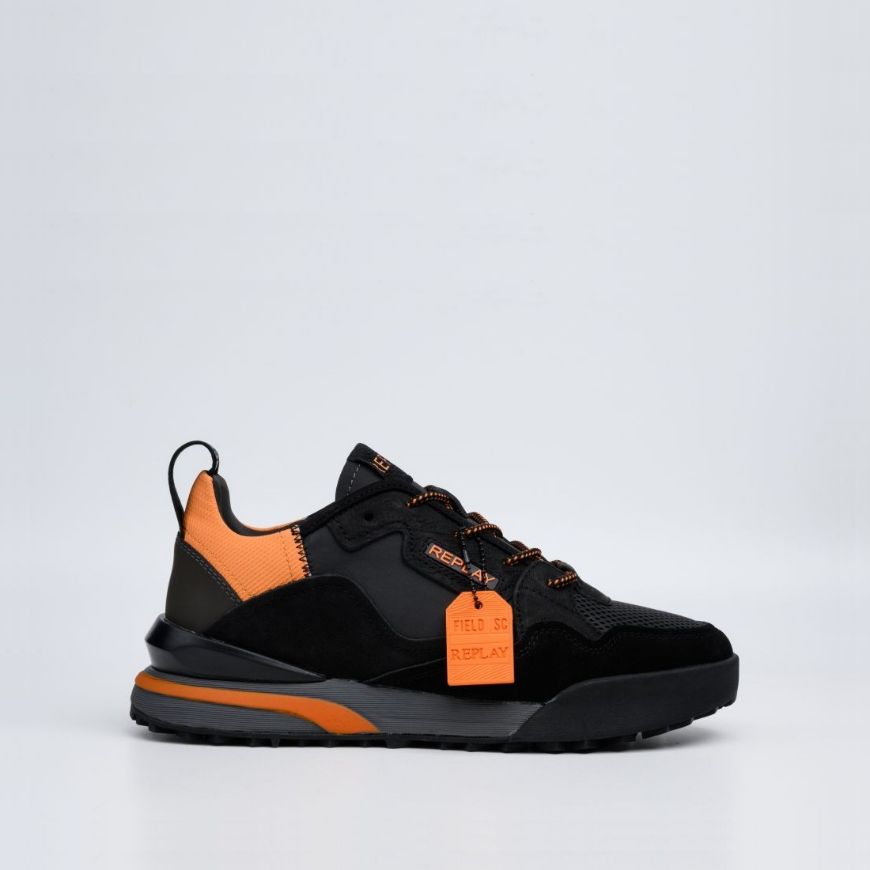 Picture of REPLAY MEN'S FIELD SC ONE SNEAKERS IN BLACK