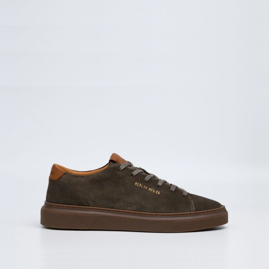 Picture of REPLAY MEN'S FODEN CITY SNEAKERS IN TAUPE