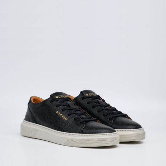 Show details for REPLAY MEN'S FODEN TONAL LEATHER SNEAKERS IN BLACK 2 - FanPoint Picture of REPLAY MEN'S FODEN TONAL LEATHER SNEAKERS IN BLACK 2