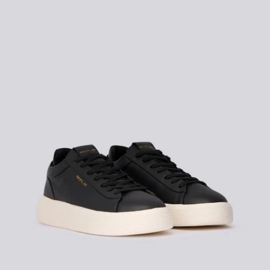 Show details for REPLAY MEN'S NOTTING DOUBLE LEATHER SNEAKERS IN BLACK 2 - FanPoint Picture of REPLAY MEN'S NOTTING DOUBLE LEATHER SNEAKERS IN BLACK 2