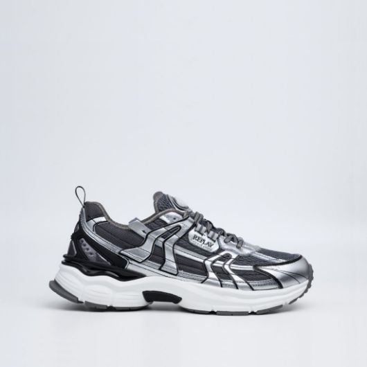 Show details for REPLAY MEN'S RIFF RUNNER OP3 SNEAKER IN SILVER 1 - FanPoint Picture of REPLAY MEN'S RIFF RUNNER OP3 SNEAKER IN SILVER 1