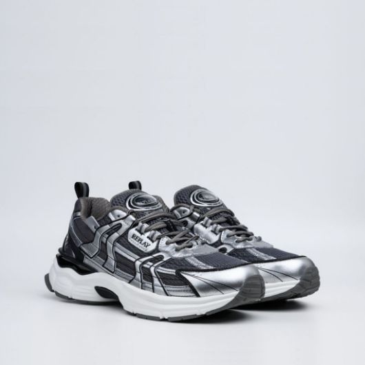 Show details for REPLAY MEN'S RIFF RUNNER OP3 SNEAKER IN SILVER 2 - FanPoint Picture of REPLAY MEN'S RIFF RUNNER OP3 SNEAKER IN SILVER 2