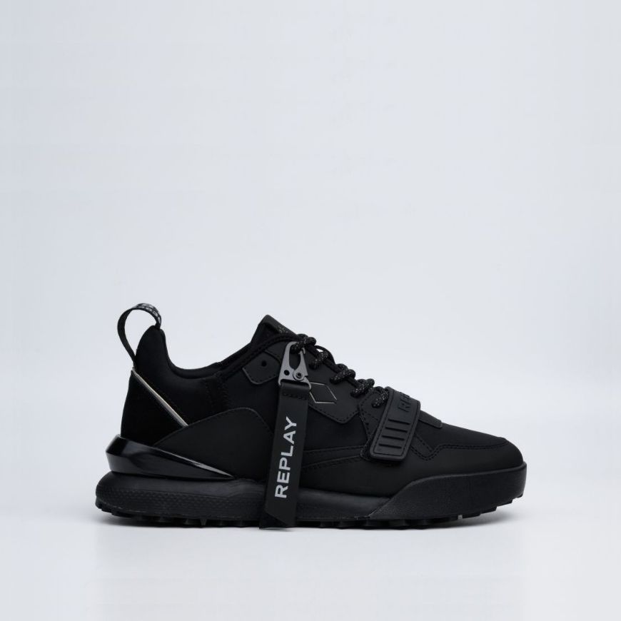 Picture of REPLAY MEN'S FIELD 2.0 STRAP N SNEAKERS IN BLACK