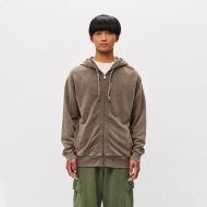 Picture of DIRTY LAUNDRY MEN'S THE RAGLAN FULLZIP IN VINTAGE MOCHA 1
