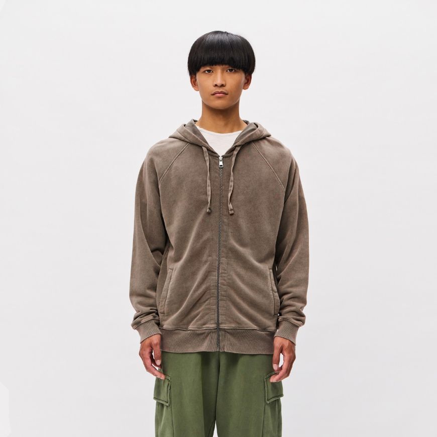 Picture of DIRTY LAUNDRY MEN'S THE RAGLAN FULLZIP IN VINTAGE MOCHA