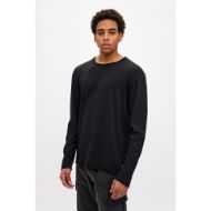 Picture of DIRTY LAUNDRY MEN'S RAW EDGES LONGSLEEVE IN BLACK 2