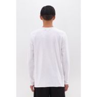 Picture of DIRTY LAUNDRY MEN'S RAW EDGES LONGSLEEVE IN WHITE 3
