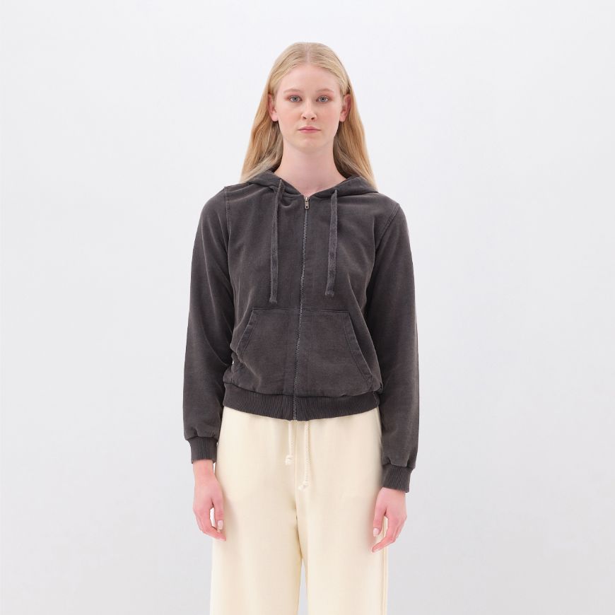 Picture of DIRTY LAUNDRY WOMEN'S REGULAR FULLZIP IN VINTAGE BLACK