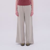 Снимка на DIRTY LAUNDRY ДАМСКИ ПАНТАЛОН WIDELEG SWEATPANTS WITH RAW EDGES В СИВО-БЕЖОВО 1