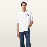 Picture of ALLSAINTS MEN'S BEDFELLOW SHORT SLEEVE CREW T-SHIRT IN OPTIC WHITE 1
