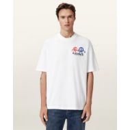 Picture of ALLSAINTS MEN'S BEDFELLOW SHORT SLEEVE CREW T-SHIRT IN OPTIC WHITE 5