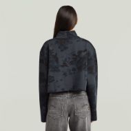 Picture of G-STAR WOMEN'S OVERSIZED CROPPED TURTLE SWEATER IN INDIA INK FOREST CAMO 3