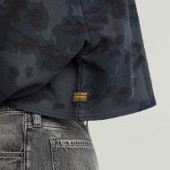 Picture of G-STAR WOMEN'S OVERSIZED CROPPED TURTLE SWEATER IN INDIA INK FOREST CAMO 4