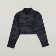 Picture of G-STAR WOMEN'S OVERSIZED CROPPED TURTLE SWEATER IN INDIA INK FOREST CAMO 6