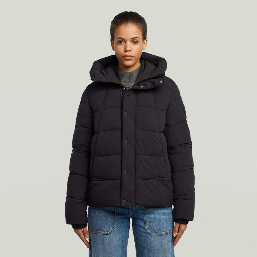Picture of G-STAR WOMEN'S WHISTLER SHORT PUFFER JACKET IN BLACK