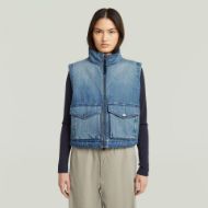 Снимка на G-STAR ДАМСКИ ЕЛЕК 2-POCKET PADDED ZIP VEST В СИНЬО 1