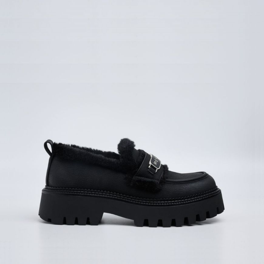 Снимка на REPLAY ДАМСКИ ОБУВКИ NUMB WARM PLATFORM LOAFERS В ЧЕРНО