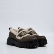Снимка на REPLAY ДАМСКИ ОБУВКИ NUMB WARM PLATFORM LOAFERS В КАФЯВО 2
