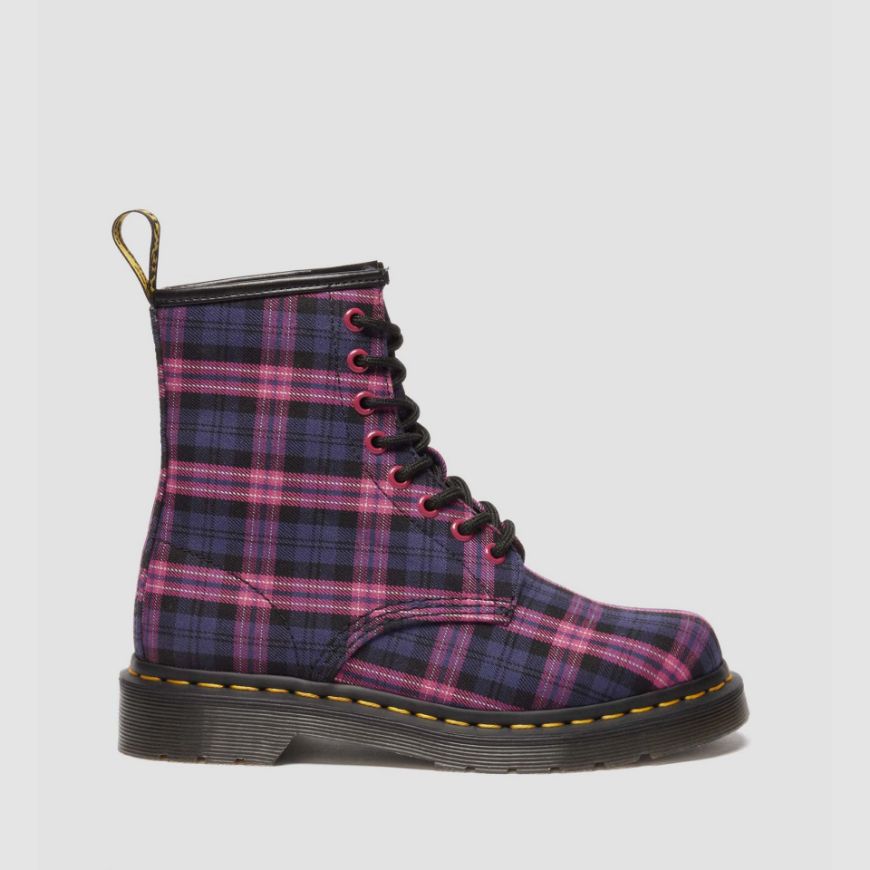 Снимка на DR. MARTENS ДАМСКИ БОТИ 1460 TARTAN LACE UP BOOTS В РОЗОВО КОМБИНАЦИЯ