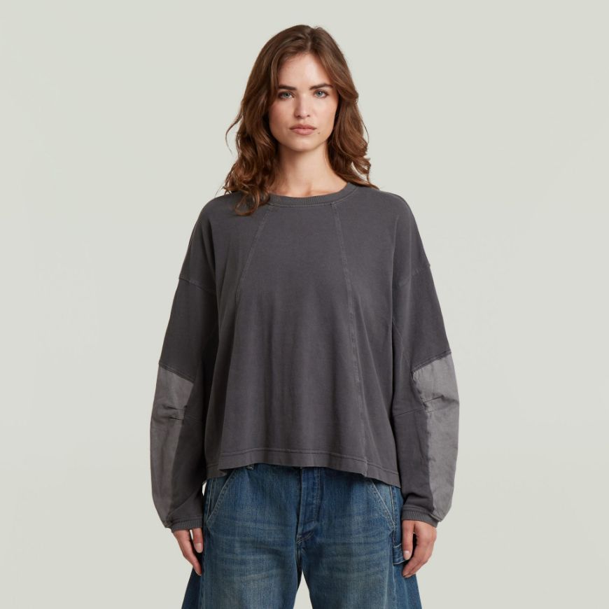 Снимка на G-STAR ДАМСКИ ТОП WASHED 3D MIX OVERSIZED В ЧЕРНО