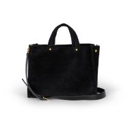 Picture of JUICY COUTURE WOMEN'S IRIS VELVET MEDIUM SHOPPING BAG IN BLACK 2