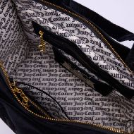 Picture of JUICY COUTURE WOMEN'S IRIS VELVET LARGE SHOPPING BAG IN BLACK 3