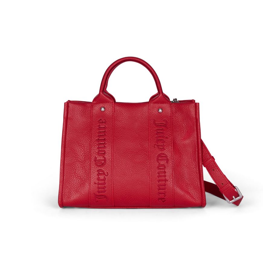 Picture of JUICY COUTURE WOMEN'S IRIS EMBROIDERY MEDIUM SHOPPING BAG IN RED