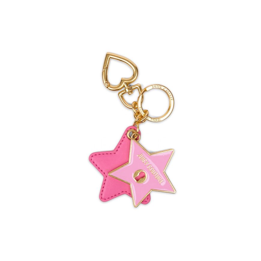 Picture of JUICY COUTURE WOMEN'S STAR KEYCHAIN IN OLD GOLD/COTTON CANDY
